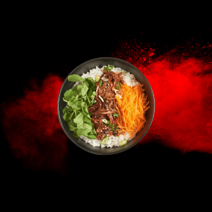 Beef Teriyaki Donburi from Wagamama menus and prices 2025, featuring marinated beef on steamed rice with vegetables and teriyaki sauce.