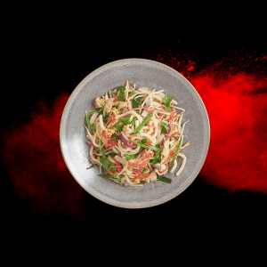 Ginger Chicken Udon from Wagamama menus and prices 2025, featuring tender chicken, thick udon noodles, fresh vegetables, and a flavorful ginger broth.